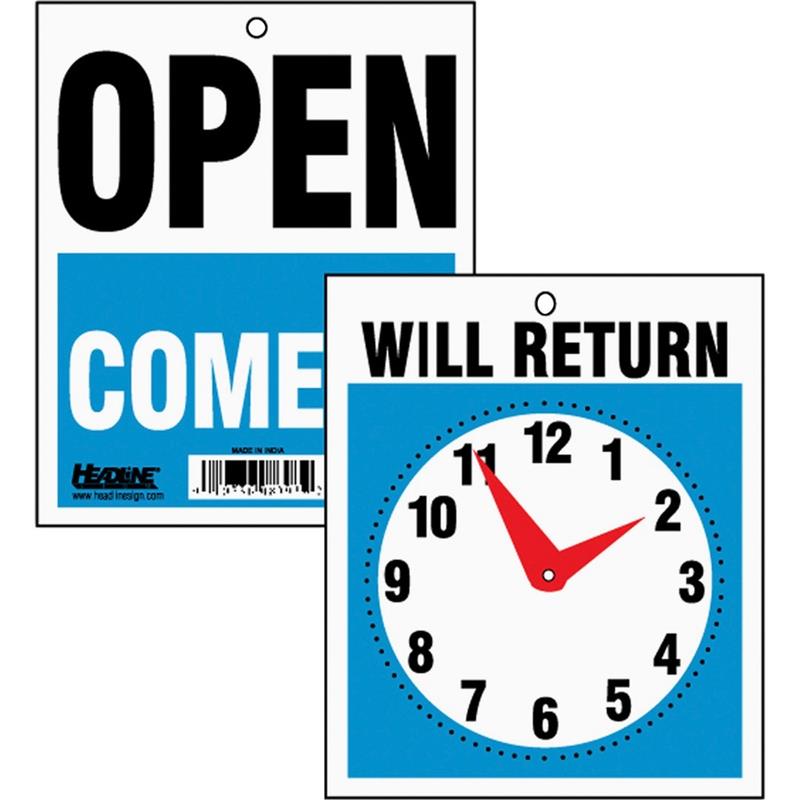 Image Enseigne OPEN/CLOSED à 2 côtés