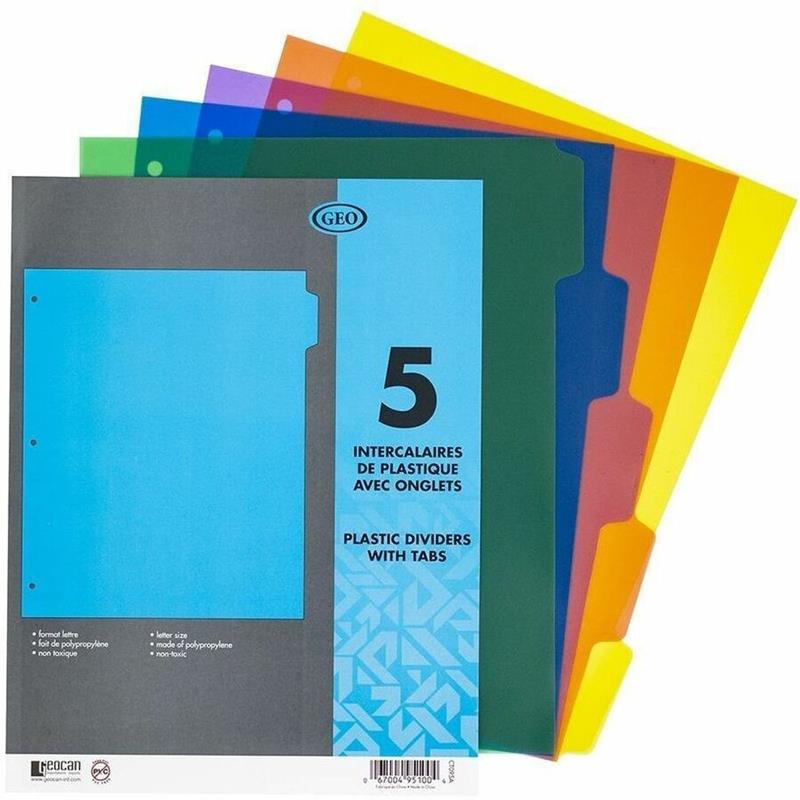 Image Intercalaires de plastique avec onglets