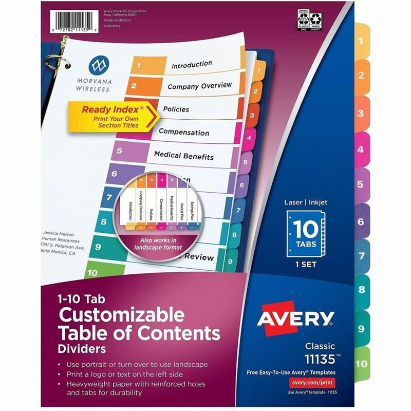 Image Ready Index® Dividers