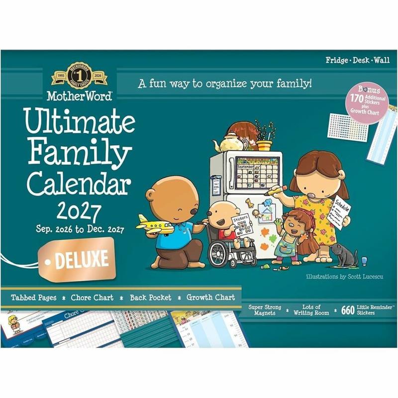 Image Calendrier familial de frigo MotherWord® (2025-2026)