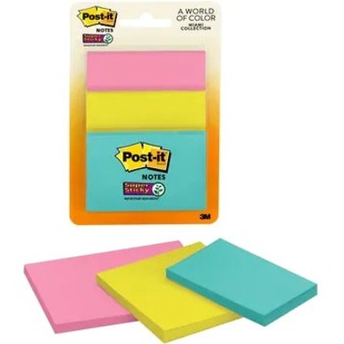 Image Feuillets Post-it® Super Sticky - collection Éclat de lumière