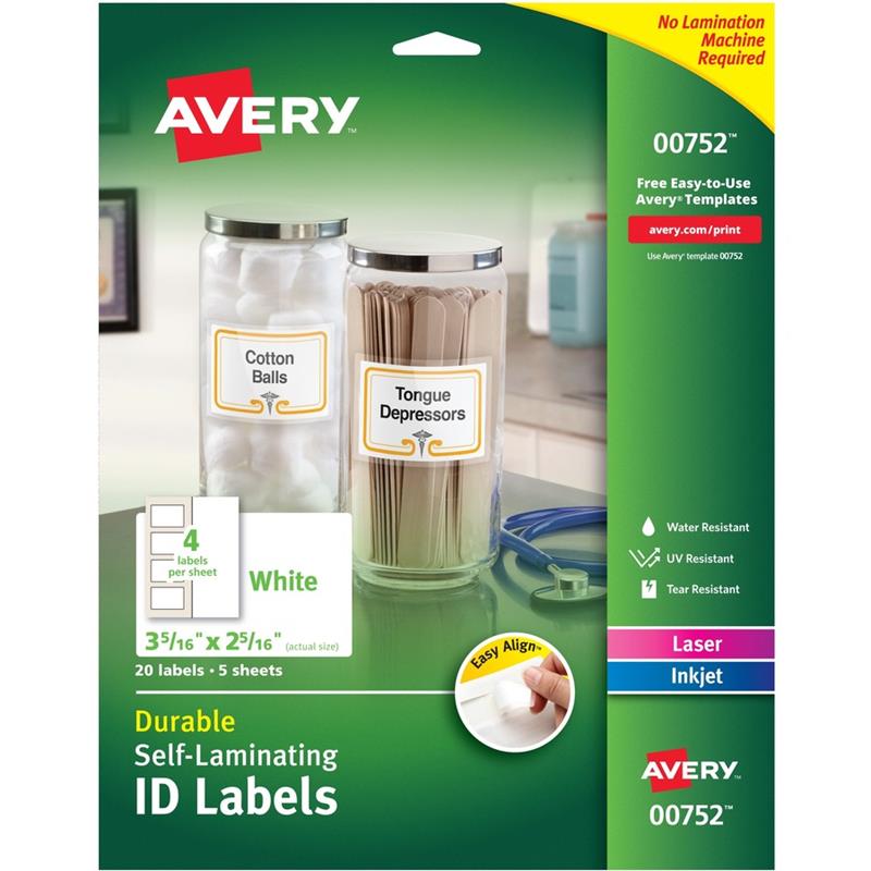 Image Étiquettes d’identification à plastifier durables