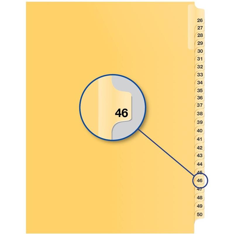 Image Individual Numerical Litigation Index Dividers