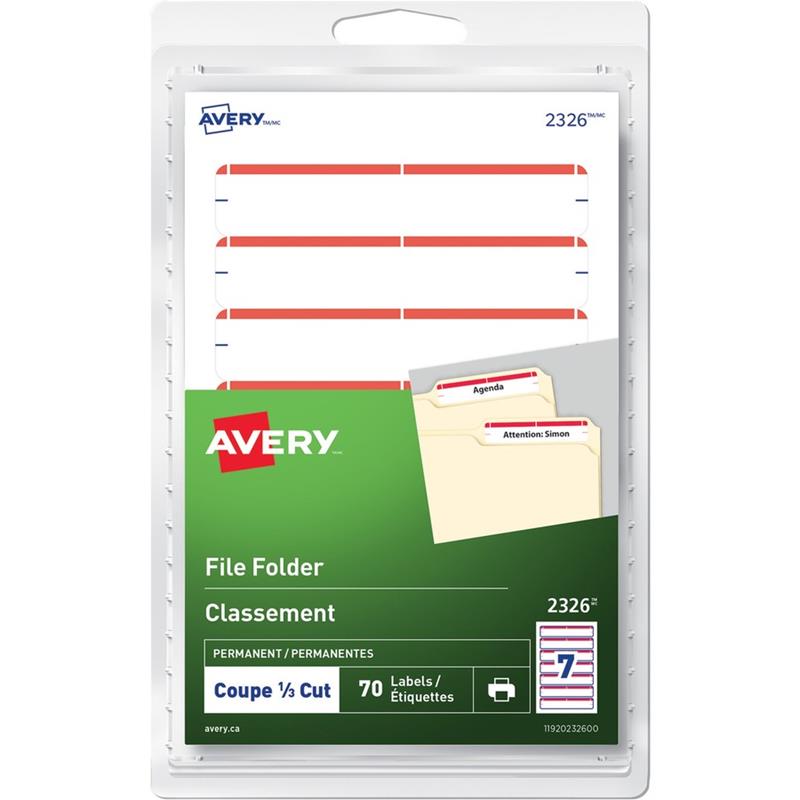 Image Self-Adhesive File Folder Labels