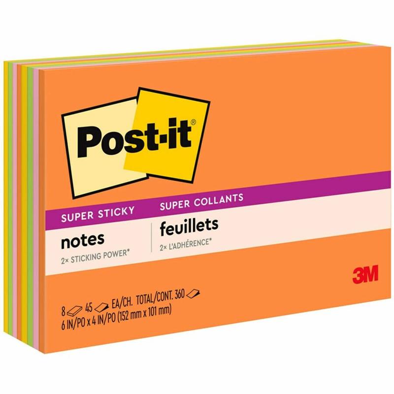 Image Feuillets super collants Post-it® - collection coup de pouce
